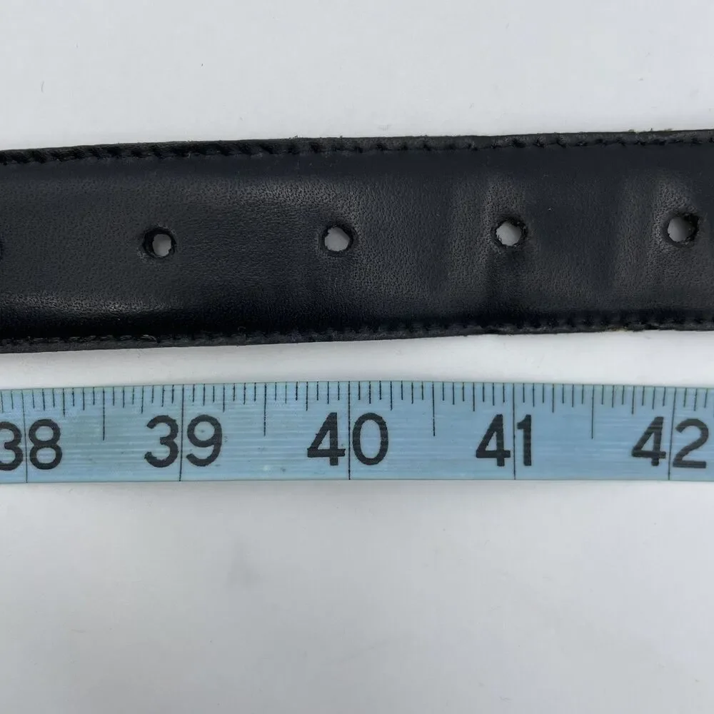 Torino European Tanned Cowhide Belt Men's Size 40 Black Leather Made In USA